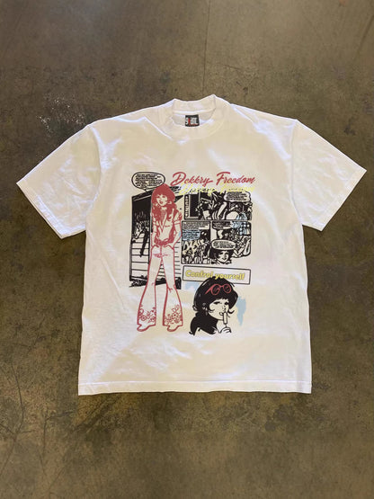 Oversize Geometric Print Cotton T-Shirt
