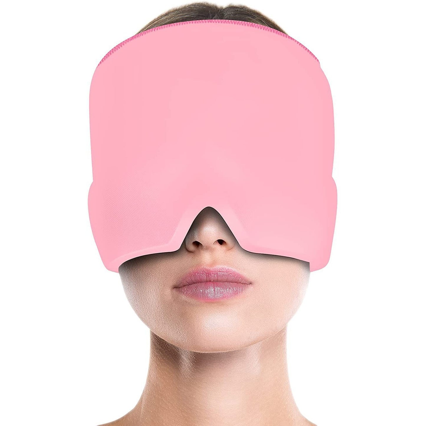 Facial cold-compress headgear