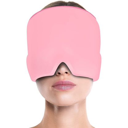 Facial cold-compress headgear