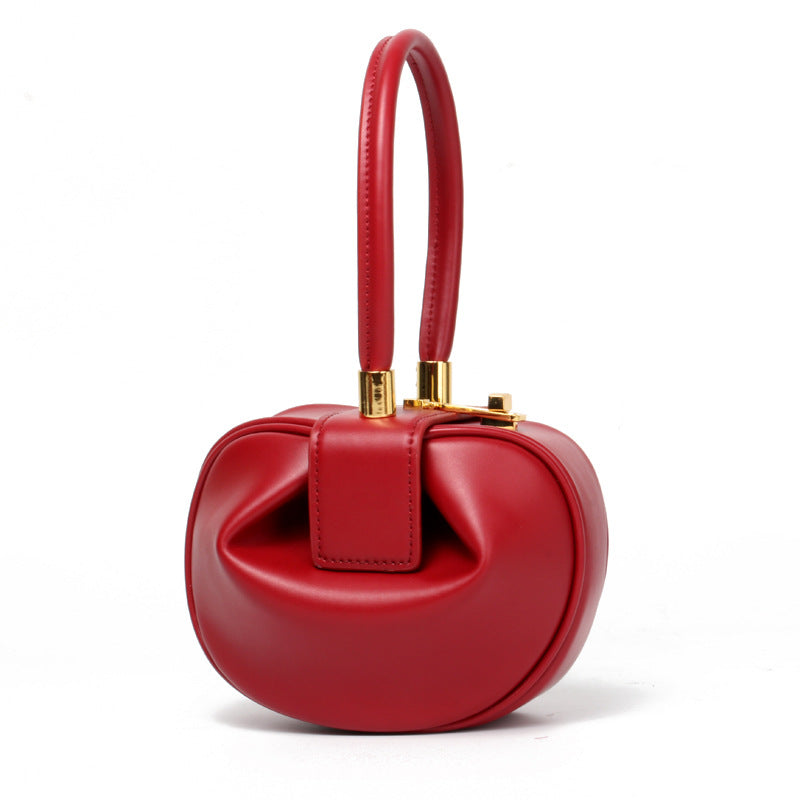 Women's Genuine Leather Dumpling Shoulder Bag