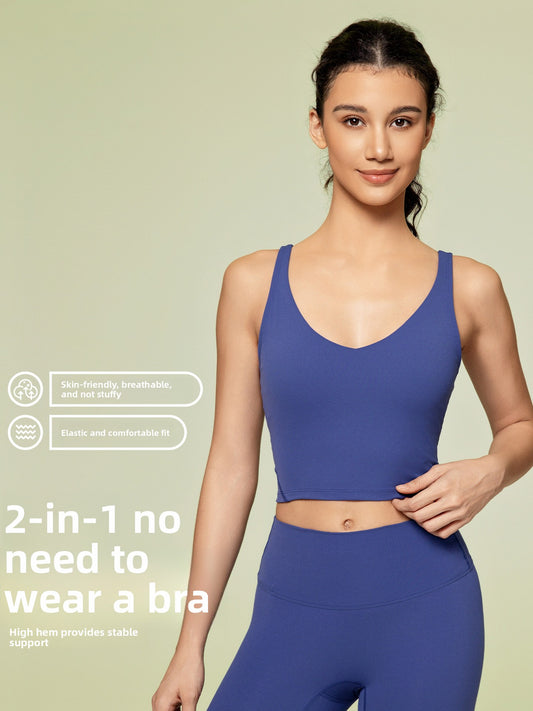 Women's shock-absorbing U-shaped back-support yoga underwear