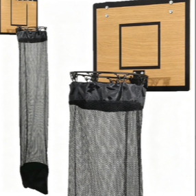 Wall Mounted Basketball Hoop Frame Wooden Laundry Basket