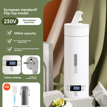 Portable Electric Water Cup with Safety Protection