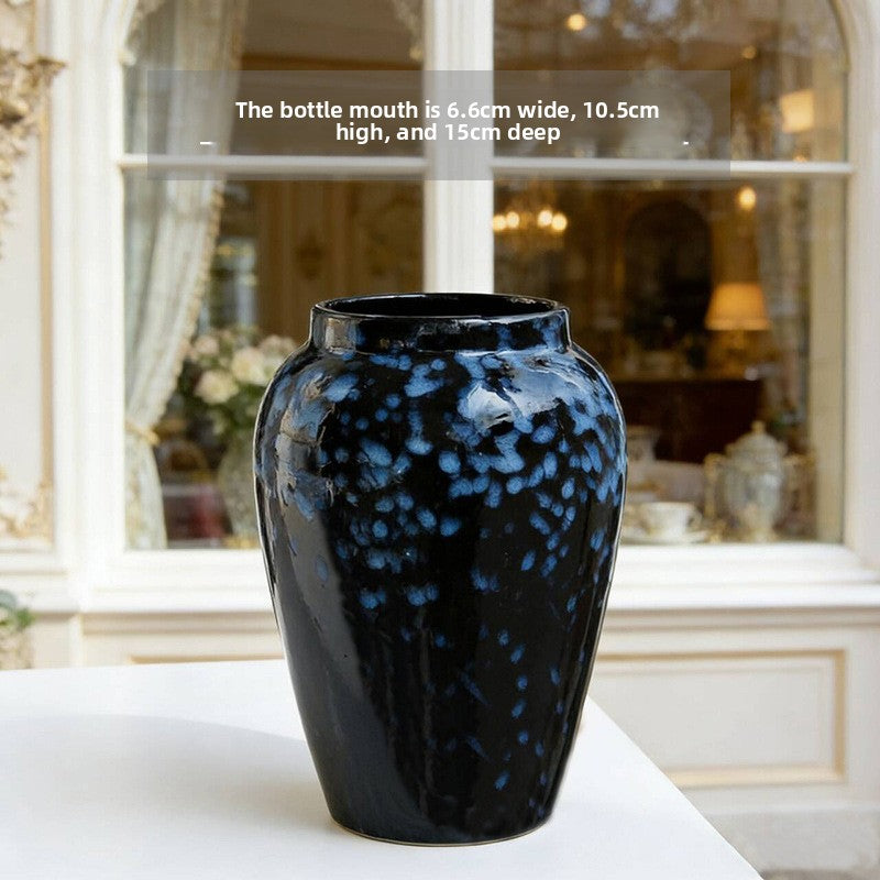 Handmade Glazed Ceramic Vase for Home Decoration