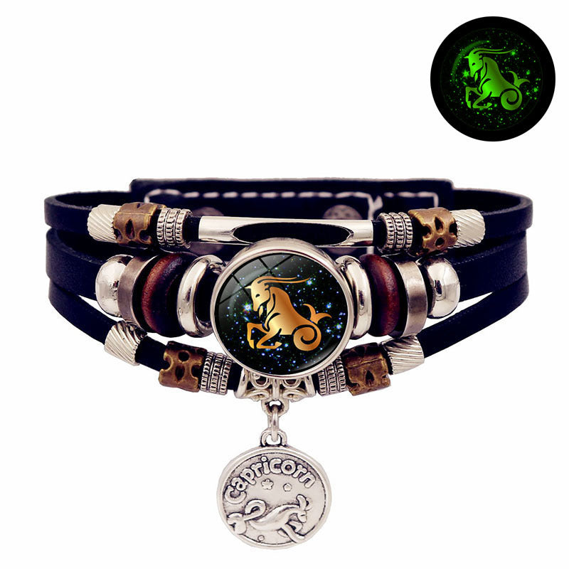 Luminous Constellation Adjustable Leather Bracelet