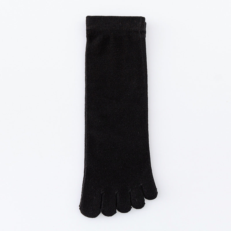 Five-Finger Socks for Men, Summer Thin Style, Pure Cotton, Mid-Calf Sports Socks