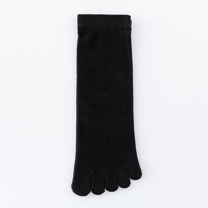 Five-Finger Socks for Men, Summer Thin Style, Pure Cotton, Mid-Calf Sports Socks