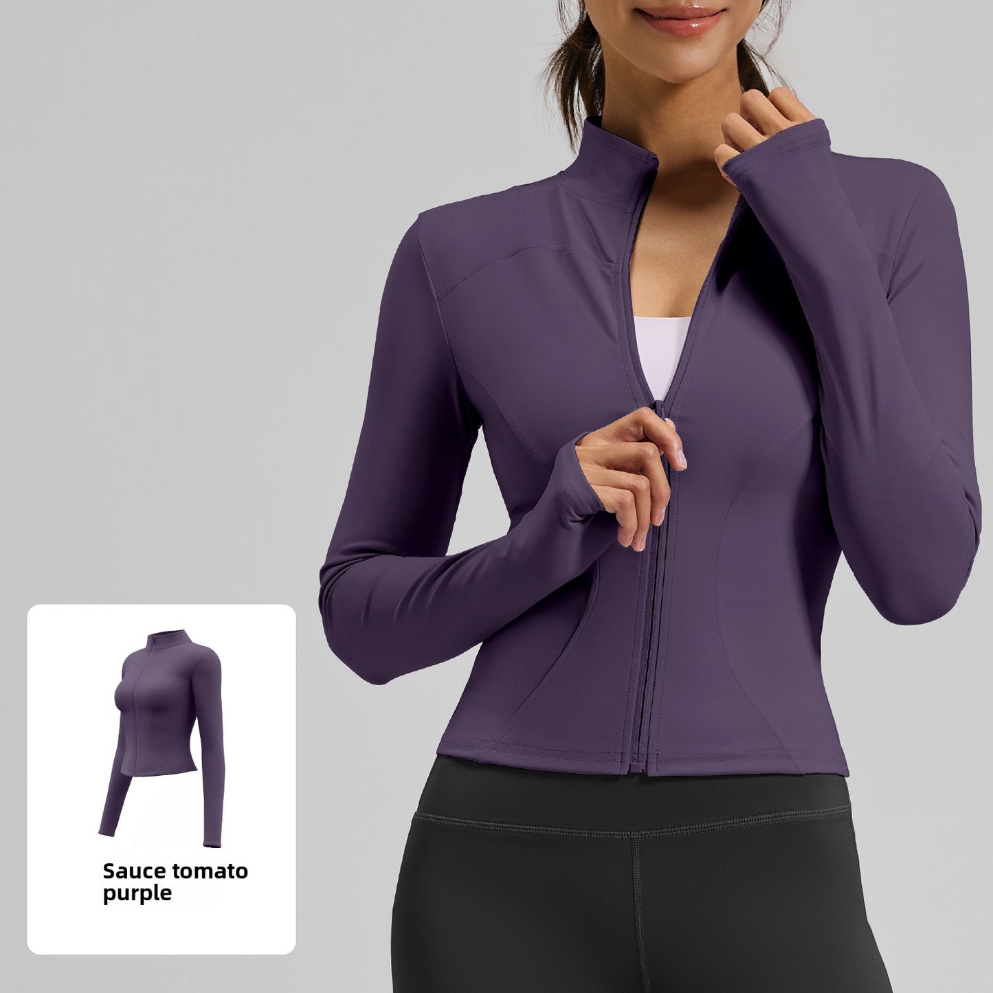 Women's fitted stretch yoga top