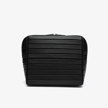 Geometric Rhombus Cosmetic Bag with Partitioned Storage