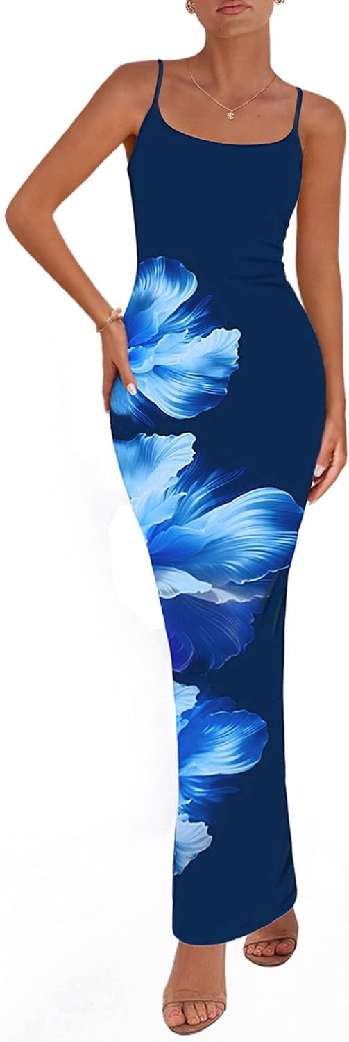Elegant Floral Print Sling Dress