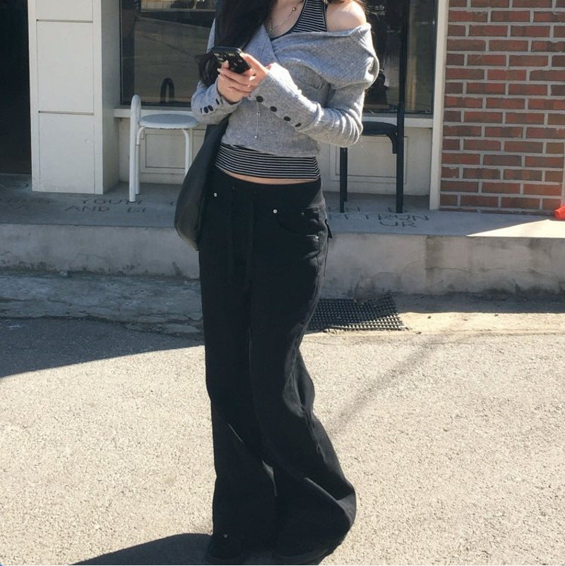 Women's High Waist Flared Denim Pants