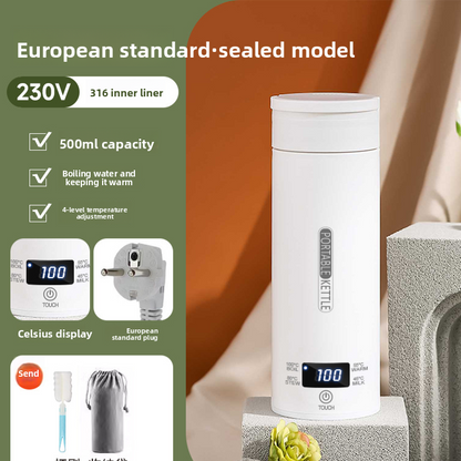Portable Electric Water Cup with Safety Protection