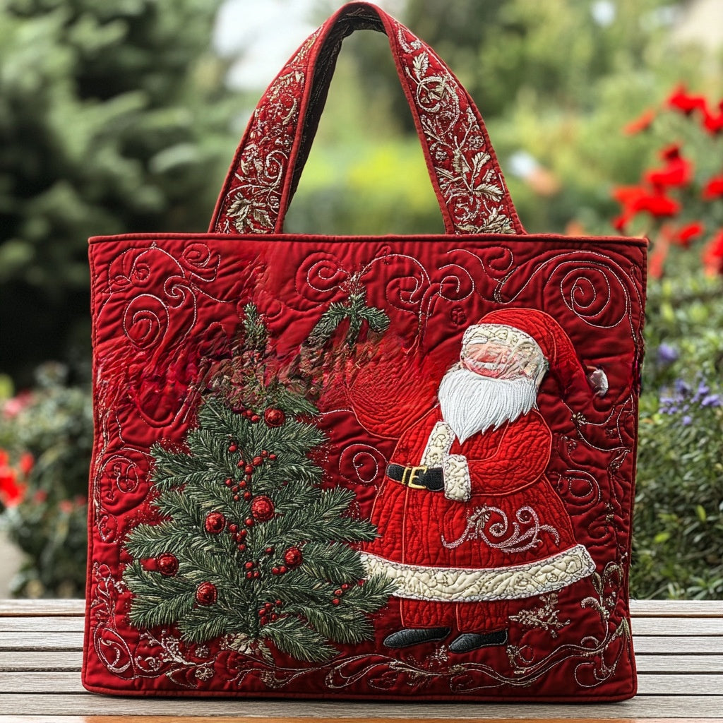 Handmade Embroidered Quilted Tote Bag with Jungle Animal and Book Patterns