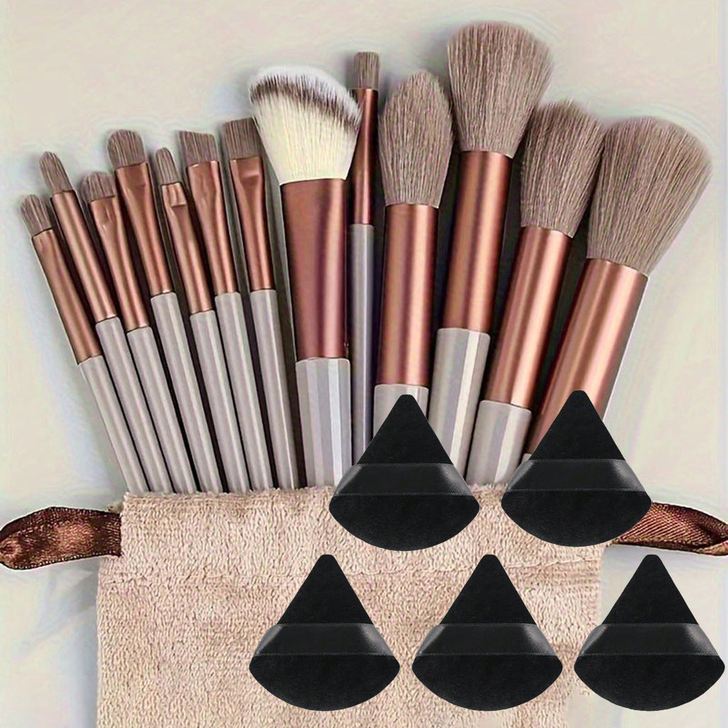 13-Piece Makeup Brush Set with Powder Puff and Sponge