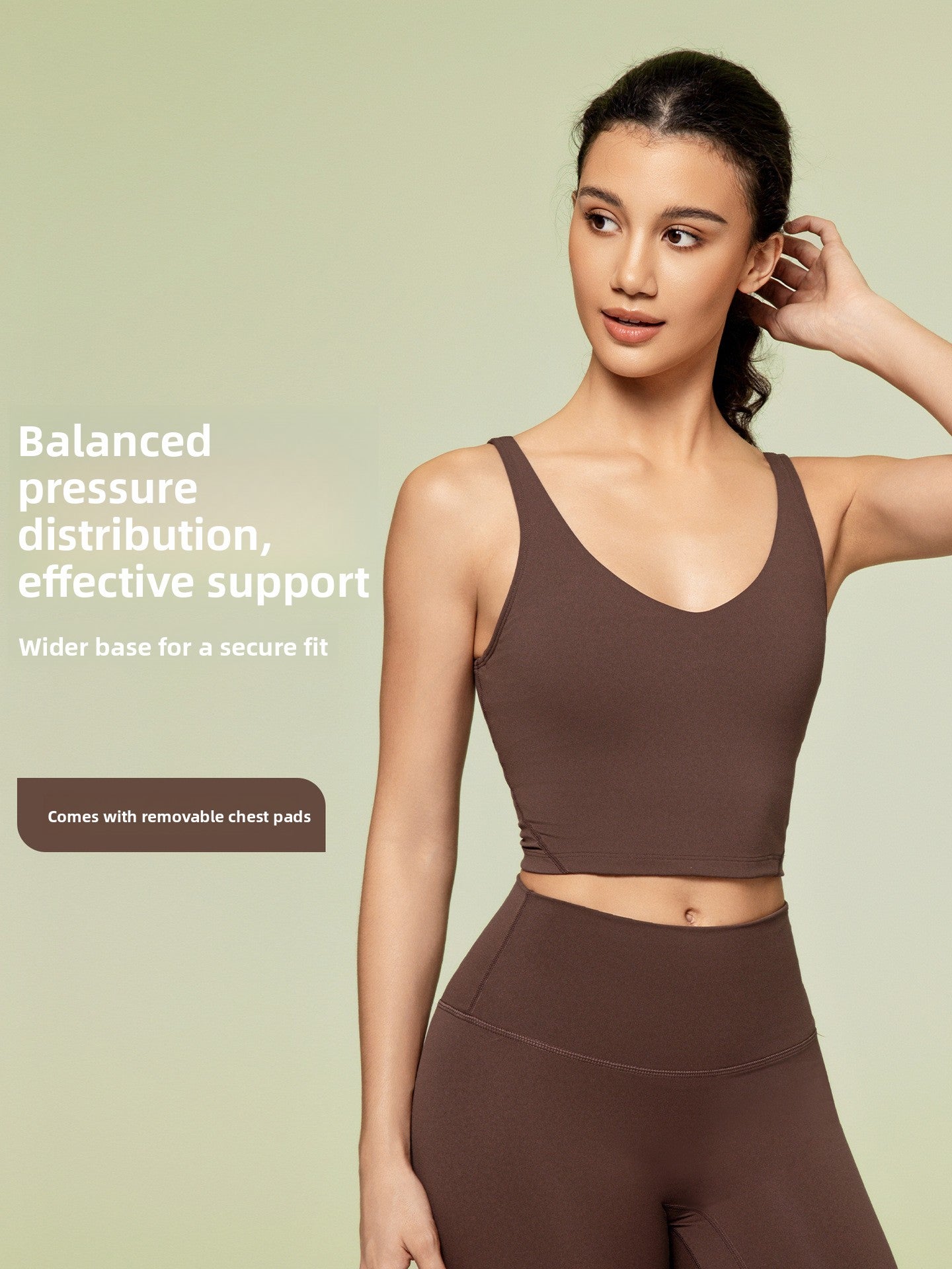 Women's shock-absorbing U-shaped back-support yoga underwear