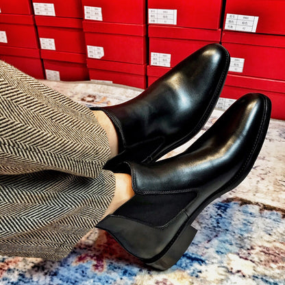 Mens Genuine Leather Chelsea Boots