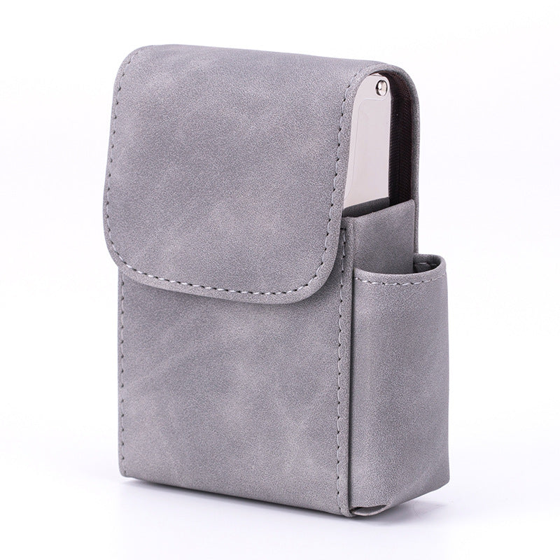Stainless Steel Cigarette Box with Integrated Lighter