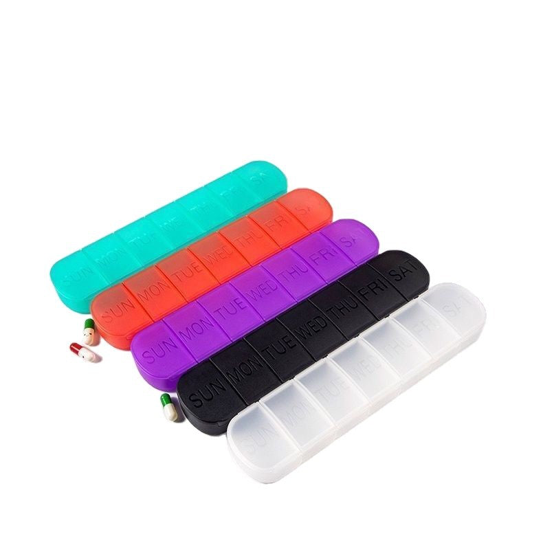 7 Compartment Portable Pill Organizer Box