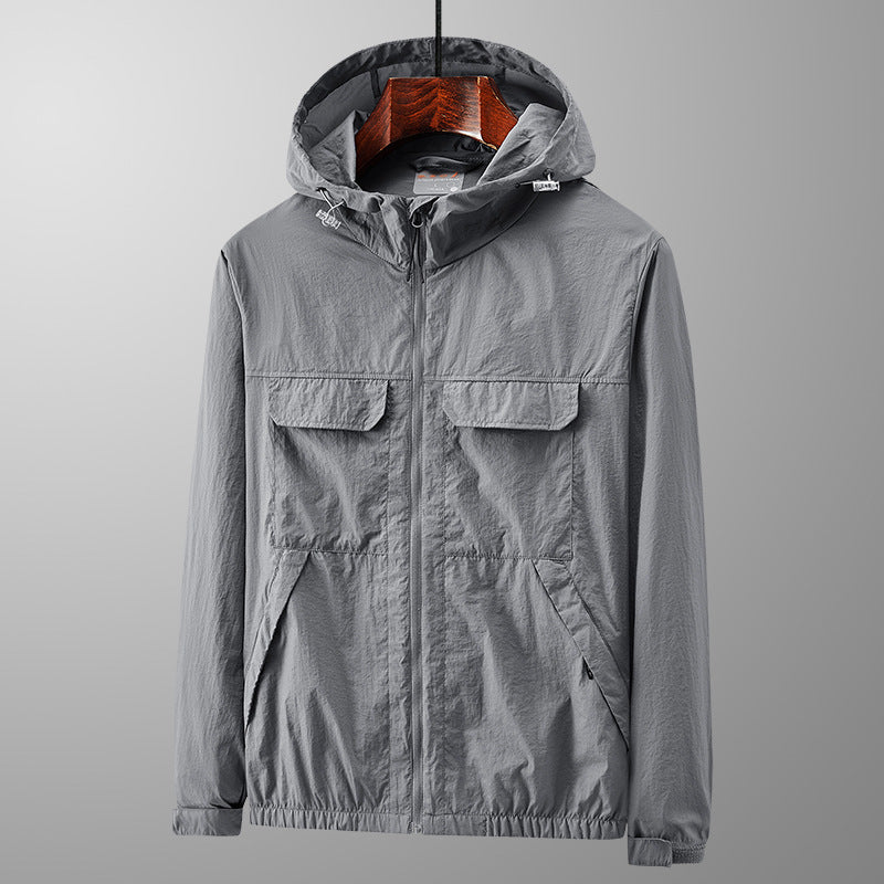 Mens Sun Protection Hooded Jacket