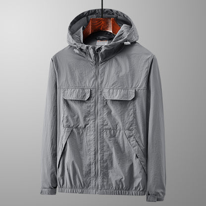 Mens Sun Protection Hooded Jacket