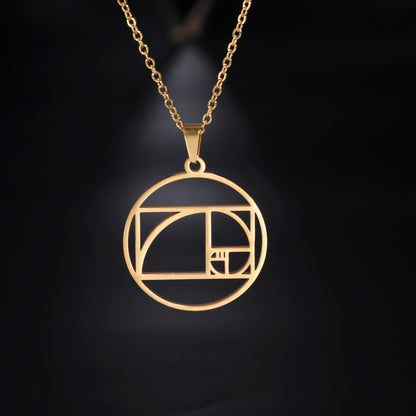 Geometric Cut-Out Stainless Steel Necklace