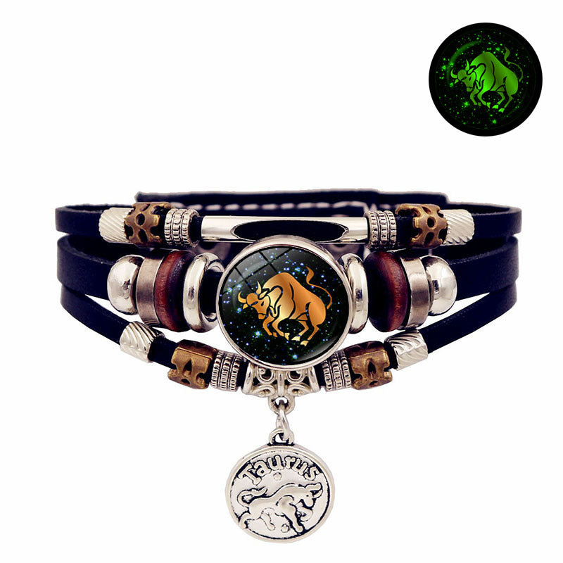 Luminous Constellation Adjustable Leather Bracelet