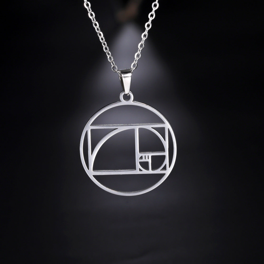 Geometric Cut-Out Stainless Steel Necklace