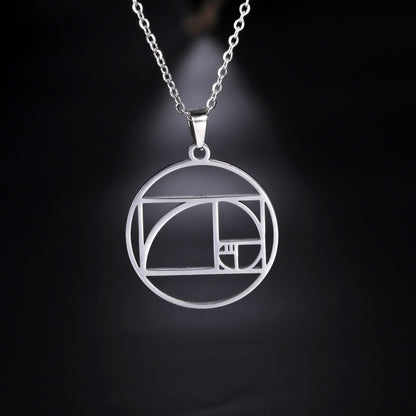 Geometric Cut-Out Stainless Steel Necklace