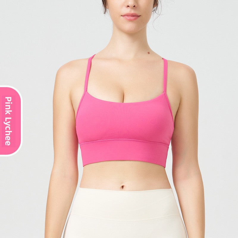 Y-shaped sheer sports bra