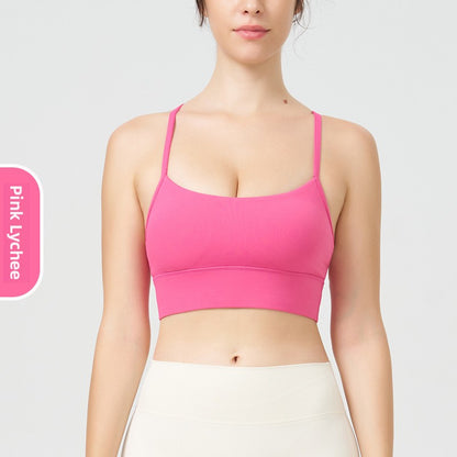 Y-shaped sheer sports bra