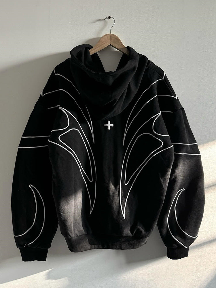 Stylish loose cardigan sweatshirt