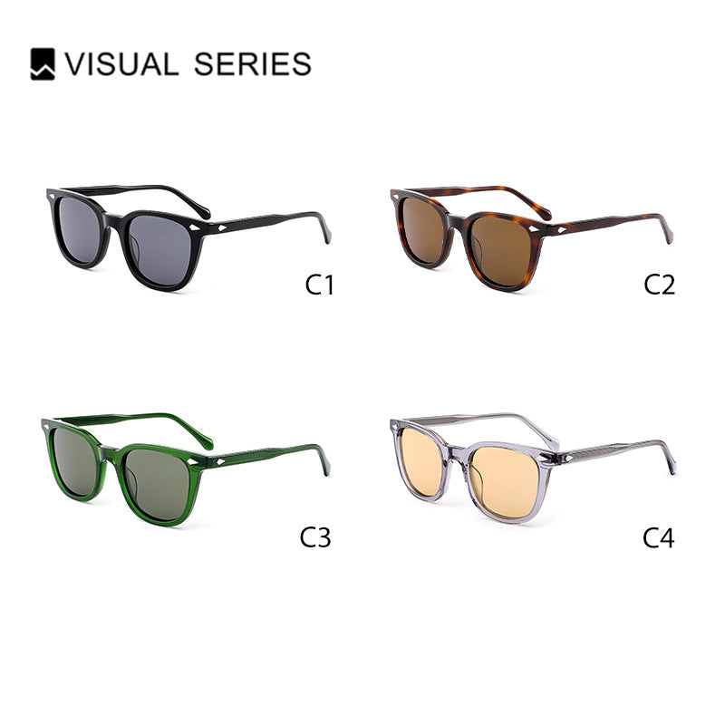 Classic Square Round Frame Polarized Sunglasses