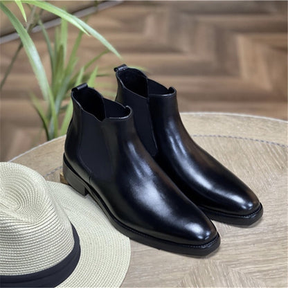 Mens Genuine Leather Chelsea Boots