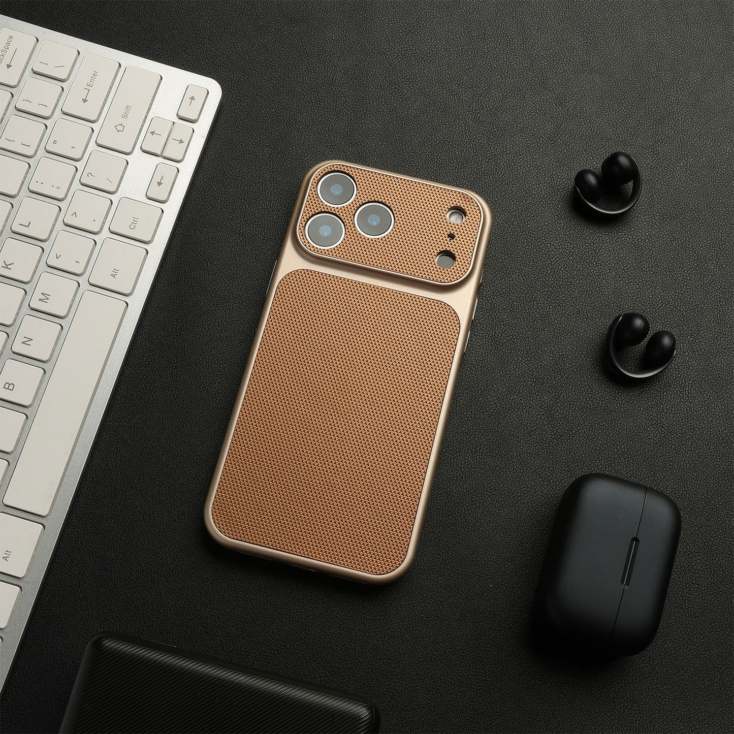 Leather Diamond Pattern Soft Phone Case with Large Window for iPhone