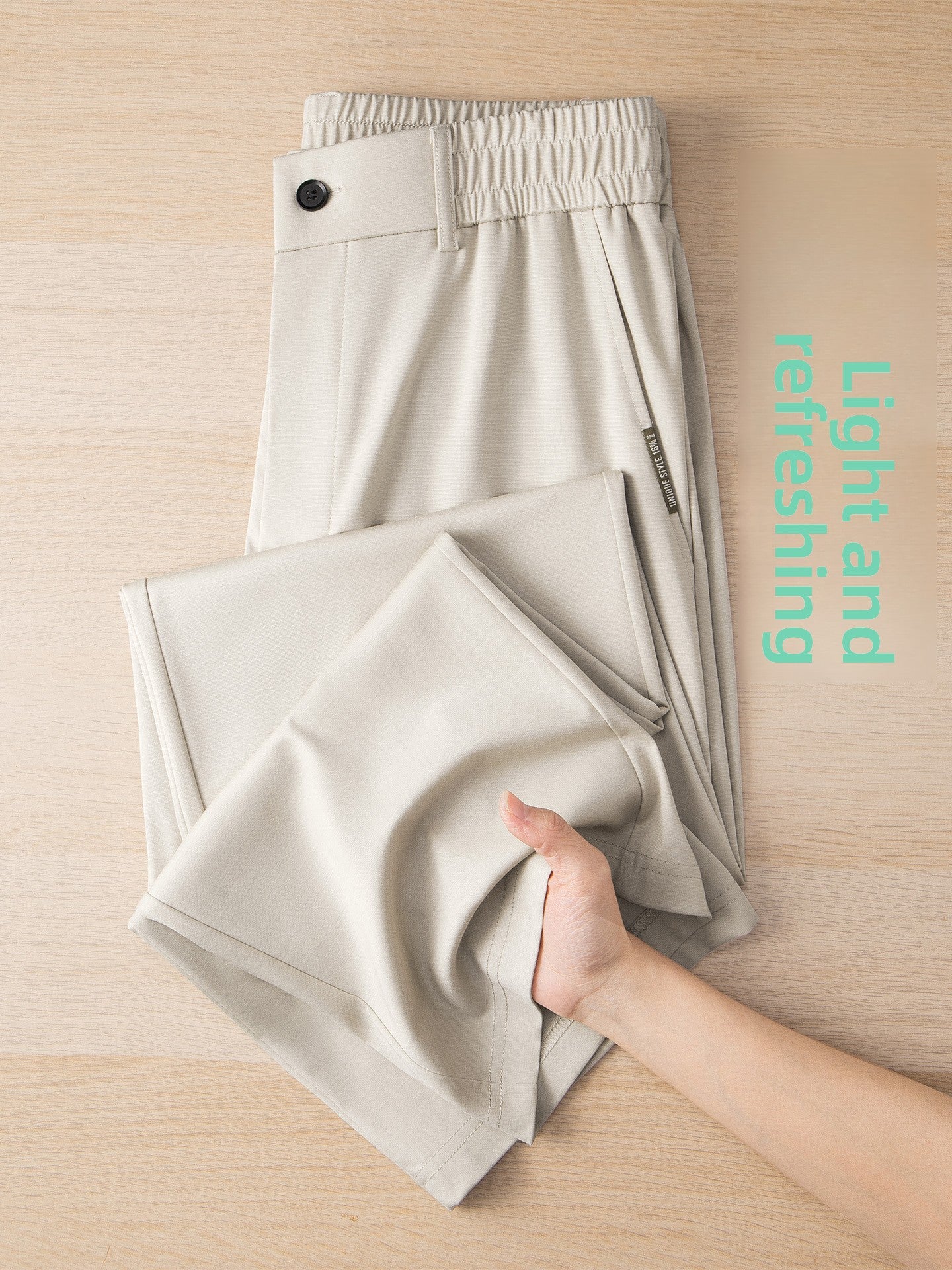 Men's Silk Blend Straight Leg Trousers