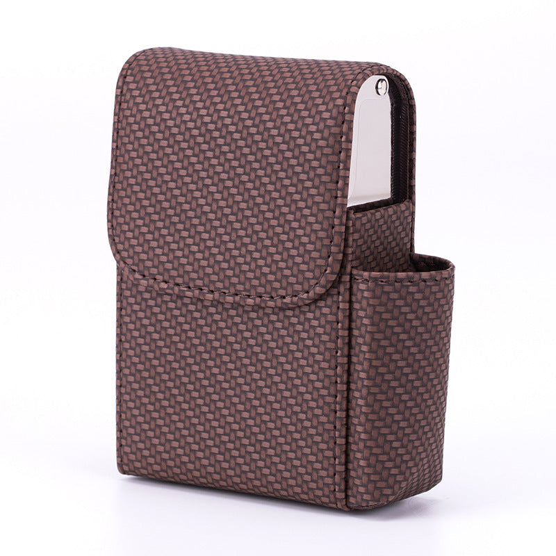 Stainless Steel Cigarette Box with Integrated Lighter