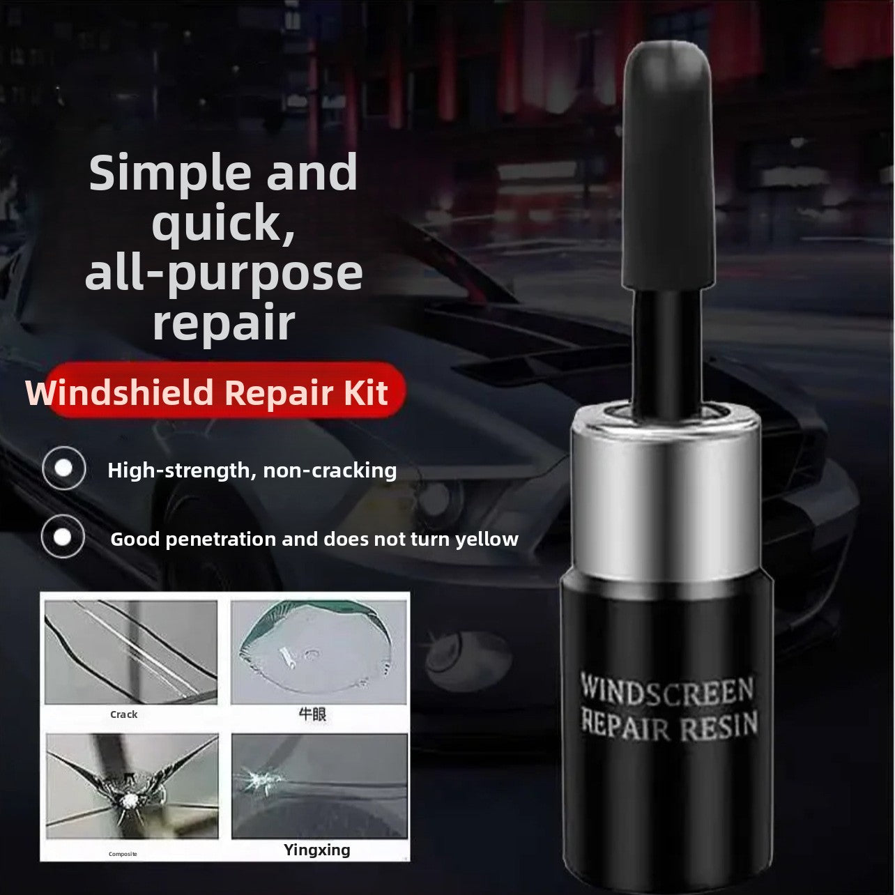 Automotive Windshield Crack Repair Kit