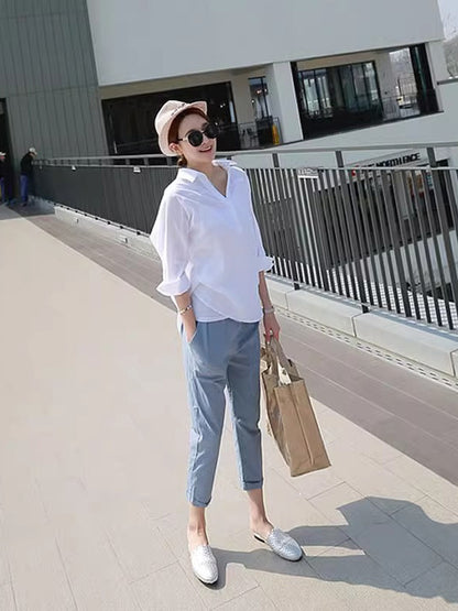 Pregnant Women's Pants  Outer Wear  Thin Casual Leggings