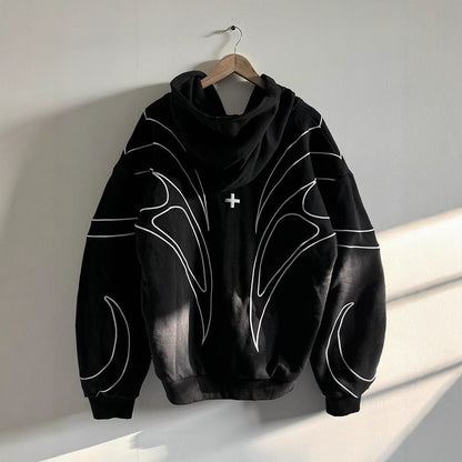 Stylish loose cardigan sweatshirt