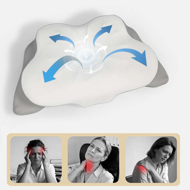 Ergonomic Butterfly Memory Foam Pillow Neck Support Cervical Pillow Ice Silk Cover