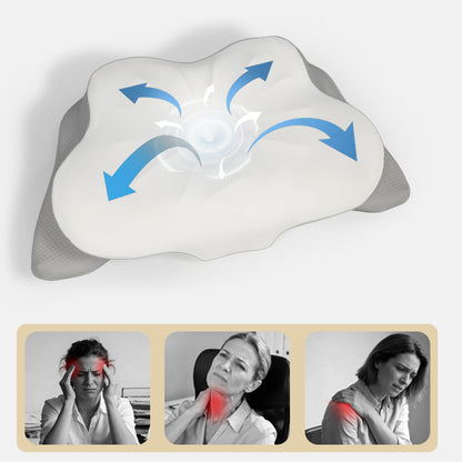 Ergonomic Butterfly Memory Foam Pillow Neck Support Cervical Pillow Ice Silk Cover