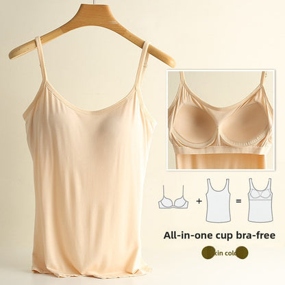 Camisole with built-in chest pads