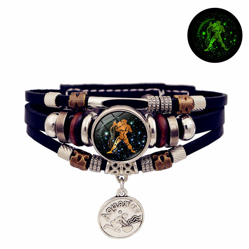 Luminous Constellation Adjustable Leather Bracelet