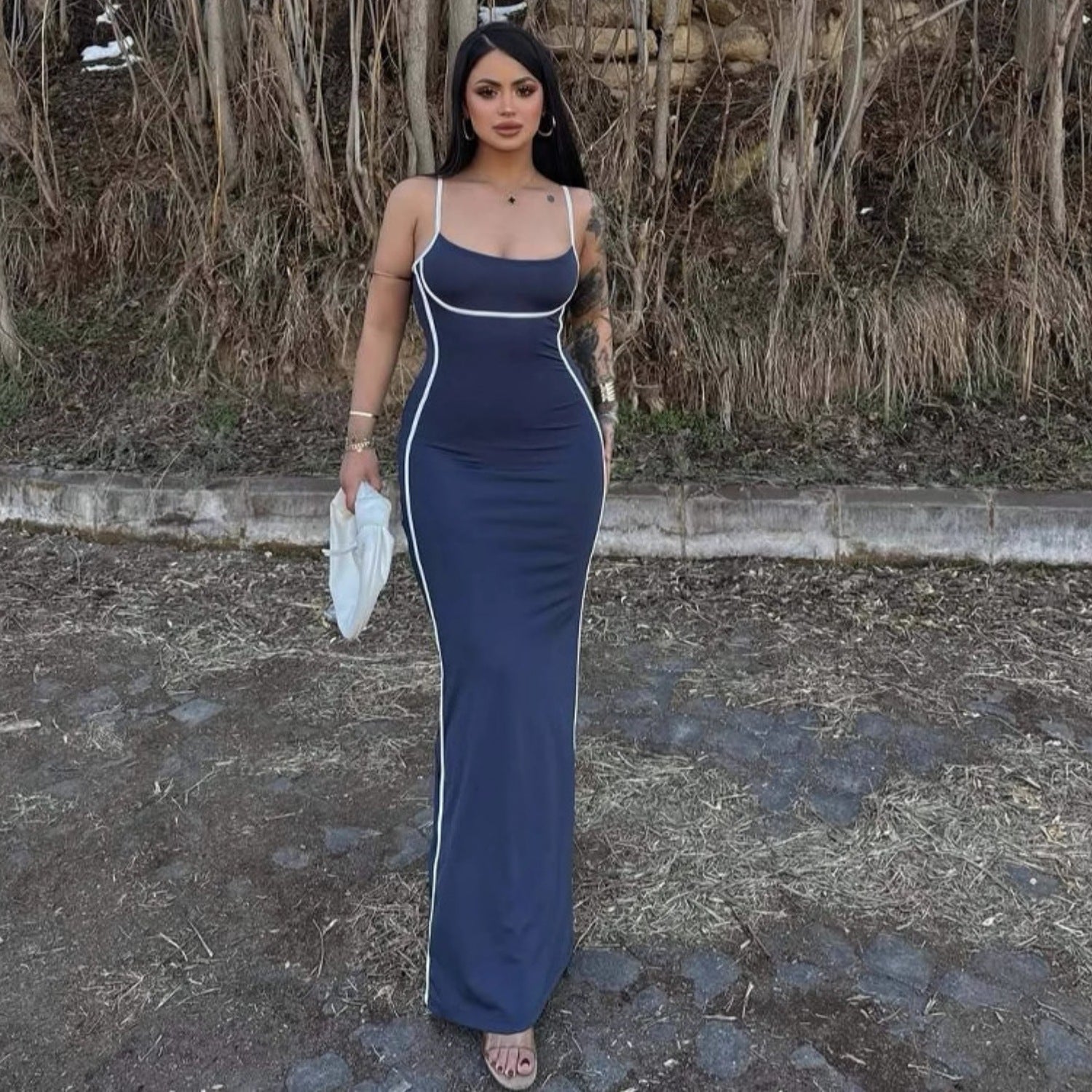 Adjustable Strap Bodycon Dress