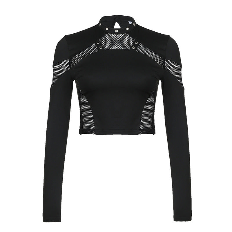Punk Mesh Long Sleeve Top