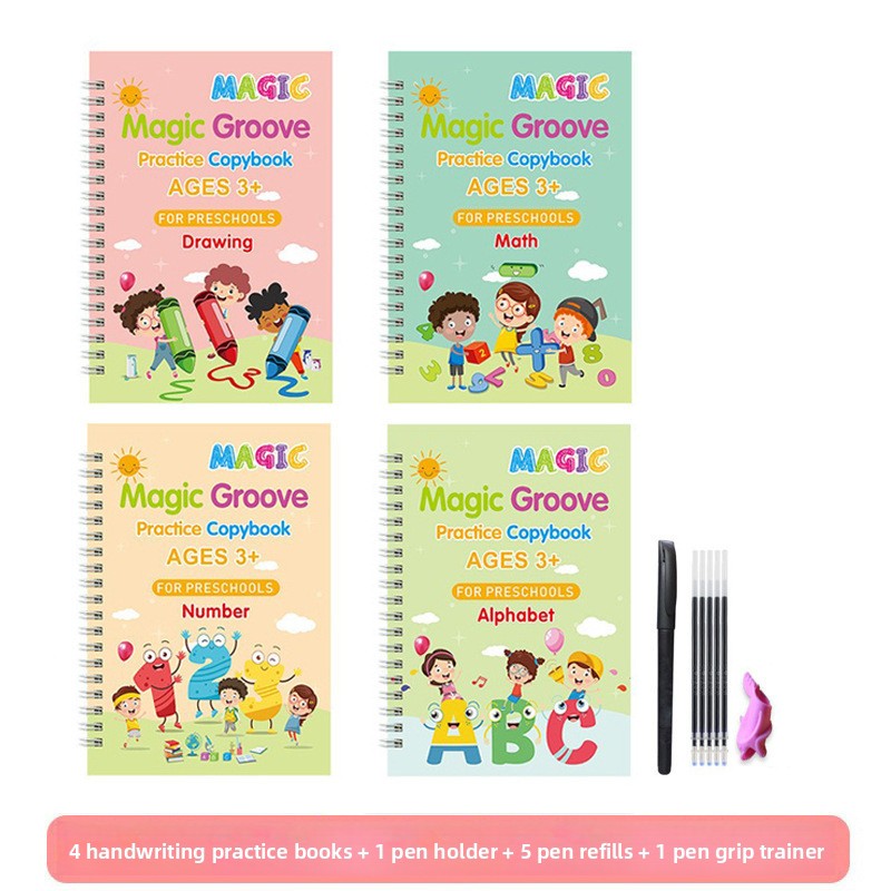 Reusable Magic Groove Calligraphy Practice Books