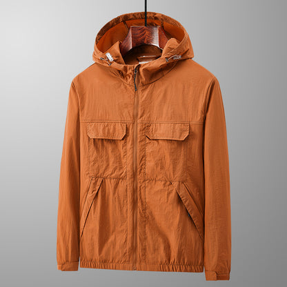 Mens Sun Protection Hooded Jacket