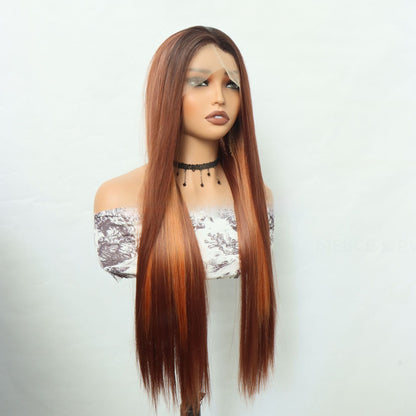 Brown Gradient Lace Front Synthetic Wig