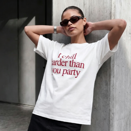 Oversized Cotton T-shirt with Print