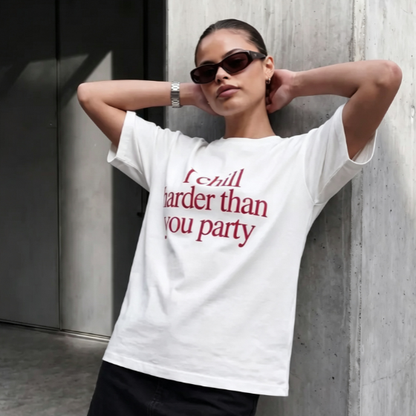 Oversized Cotton T-shirt with Print